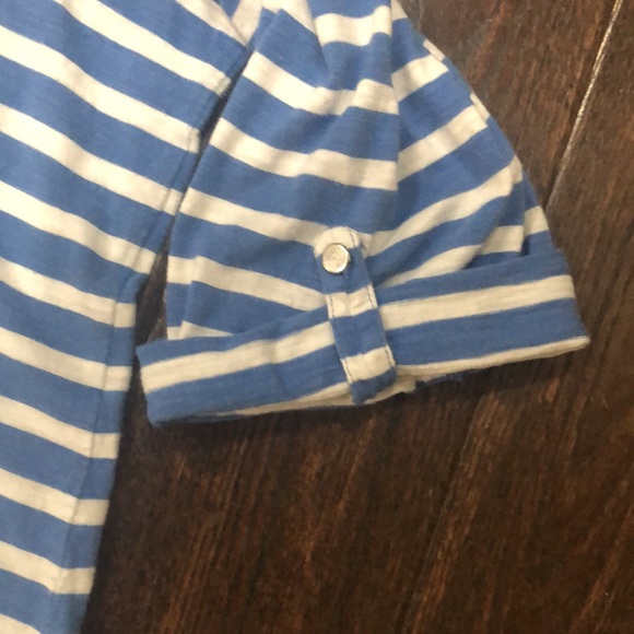 Chico’s Size 3/Extra Large Striped Button V Neck Blouse - Picture 3 of 12